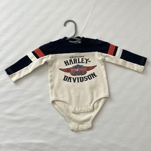 Harley Davidson onesie with bib